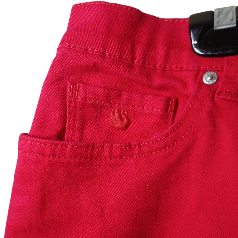 Gloria Vanderbilt Denim All Around Slimming Effect Red Cuffed Shorts Size 16 - Picture 4 of 16